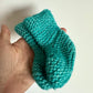 Handmade Teal Knit Socks / 3m?