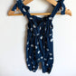 Circle Pattern Navy Jumpsuit / 6-9m