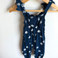 Circle Pattern Navy Jumpsuit / 6-9m