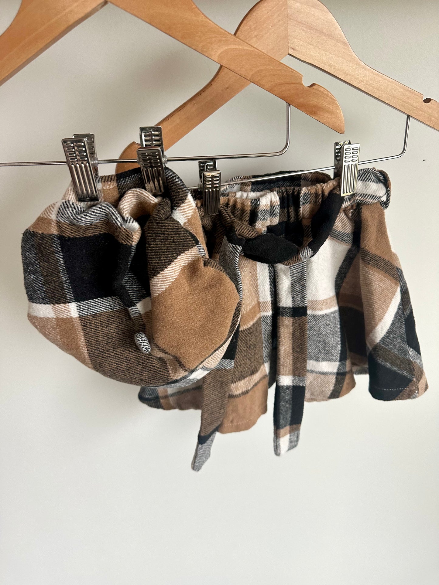 Tartan Skirt + Beret Hat Set / 2T?