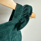 Green Cord Bubble Romper / 0-3m