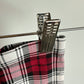 White + Red Plaid Leggings / 0-3m
