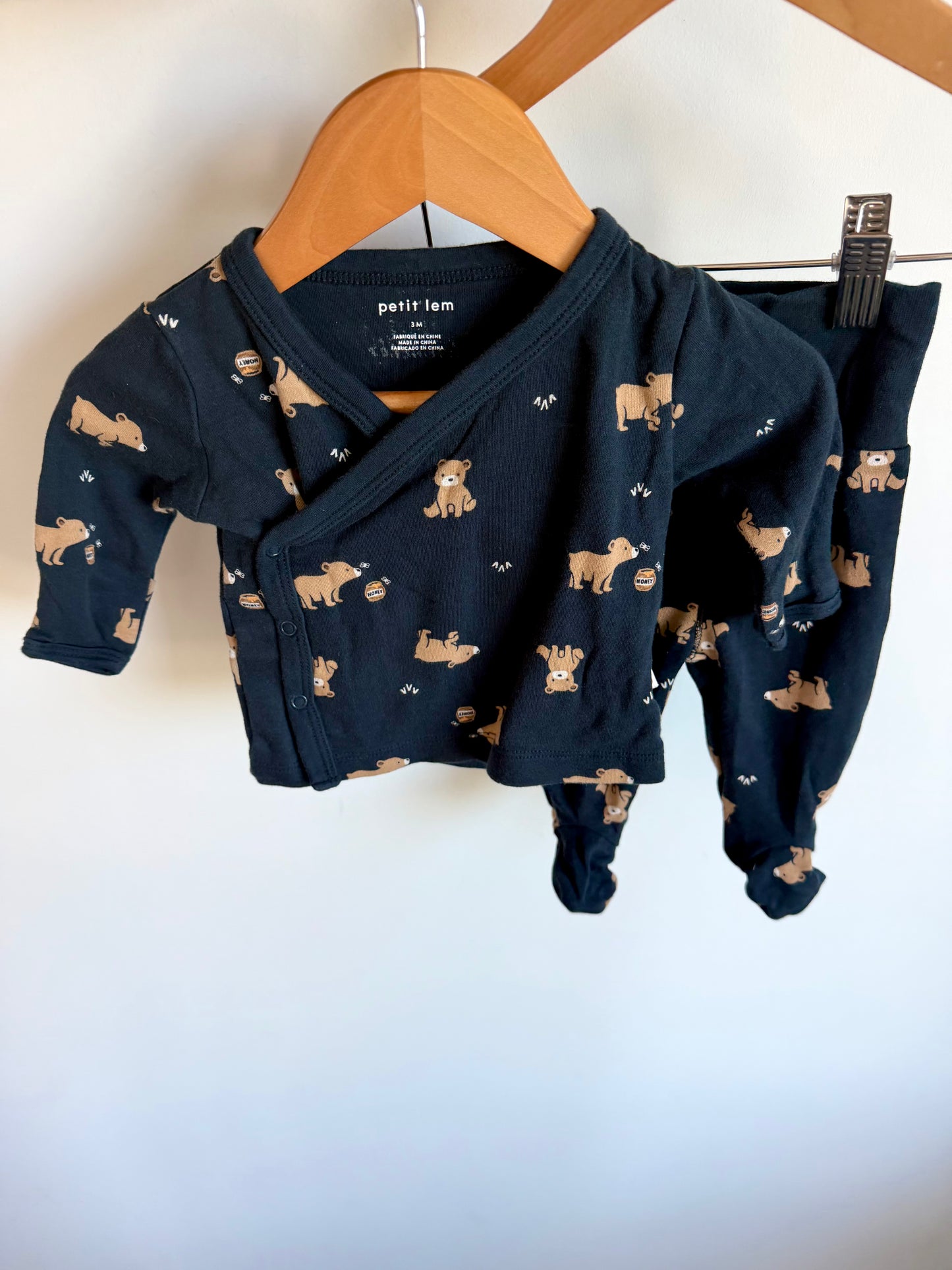 Bear Wrap Top + Pants Set / 3m