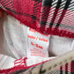 White + Red Plaid Leggings / 0-3m