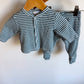 Blue Stripes Top + Pants Set / 3m