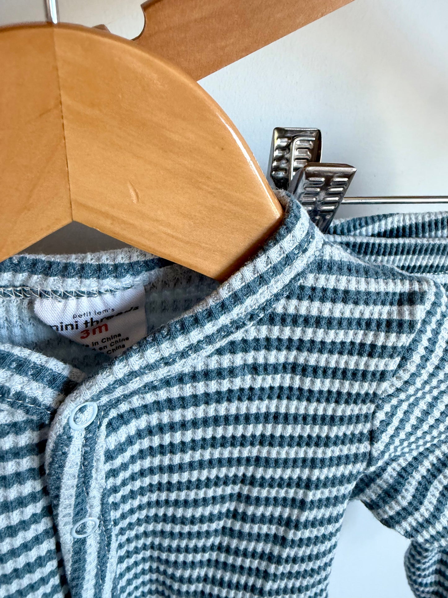 Blue Stripes Top + Pants Set / 3m