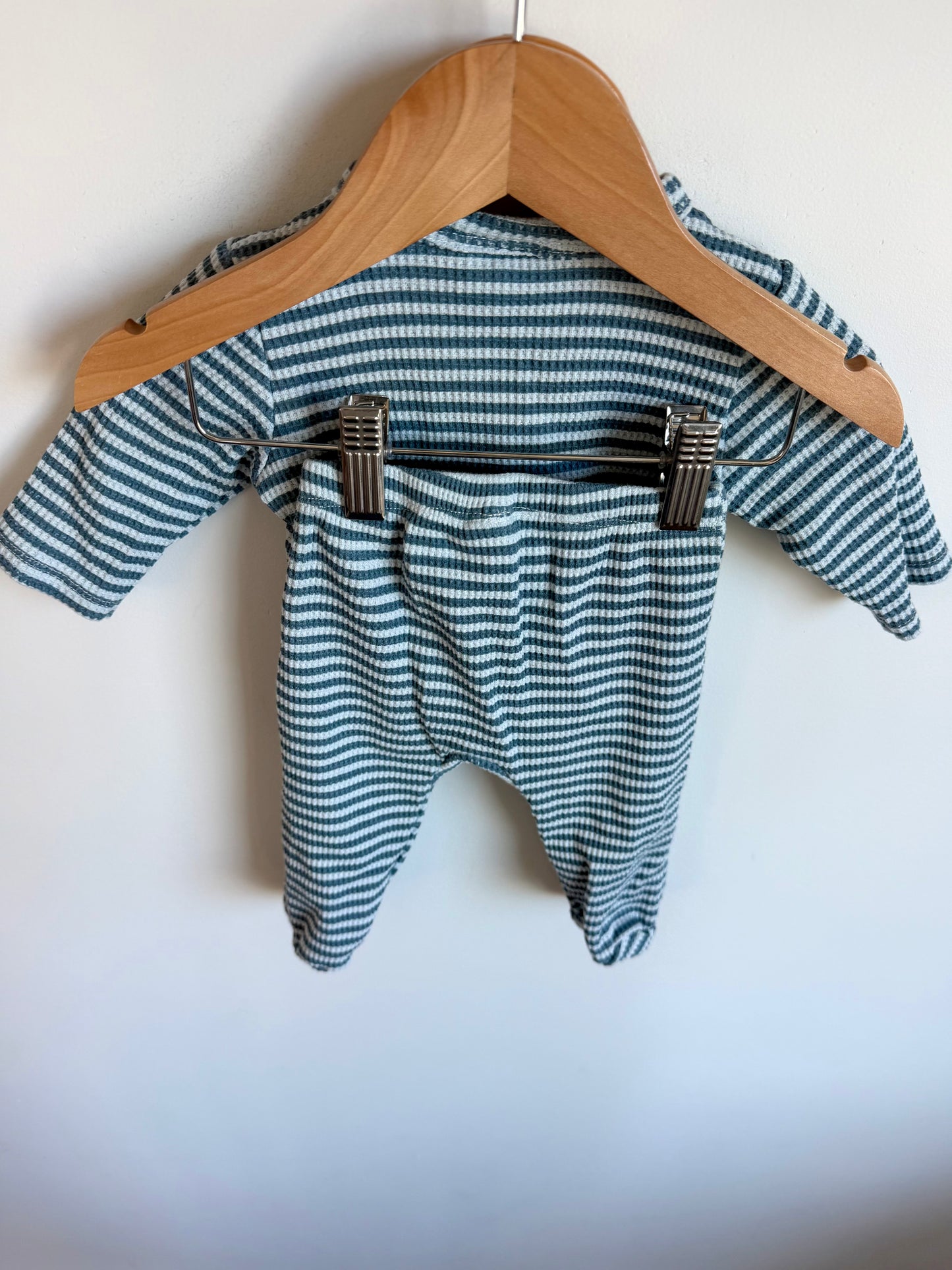 Blue Stripes Top + Pants Set / 3m