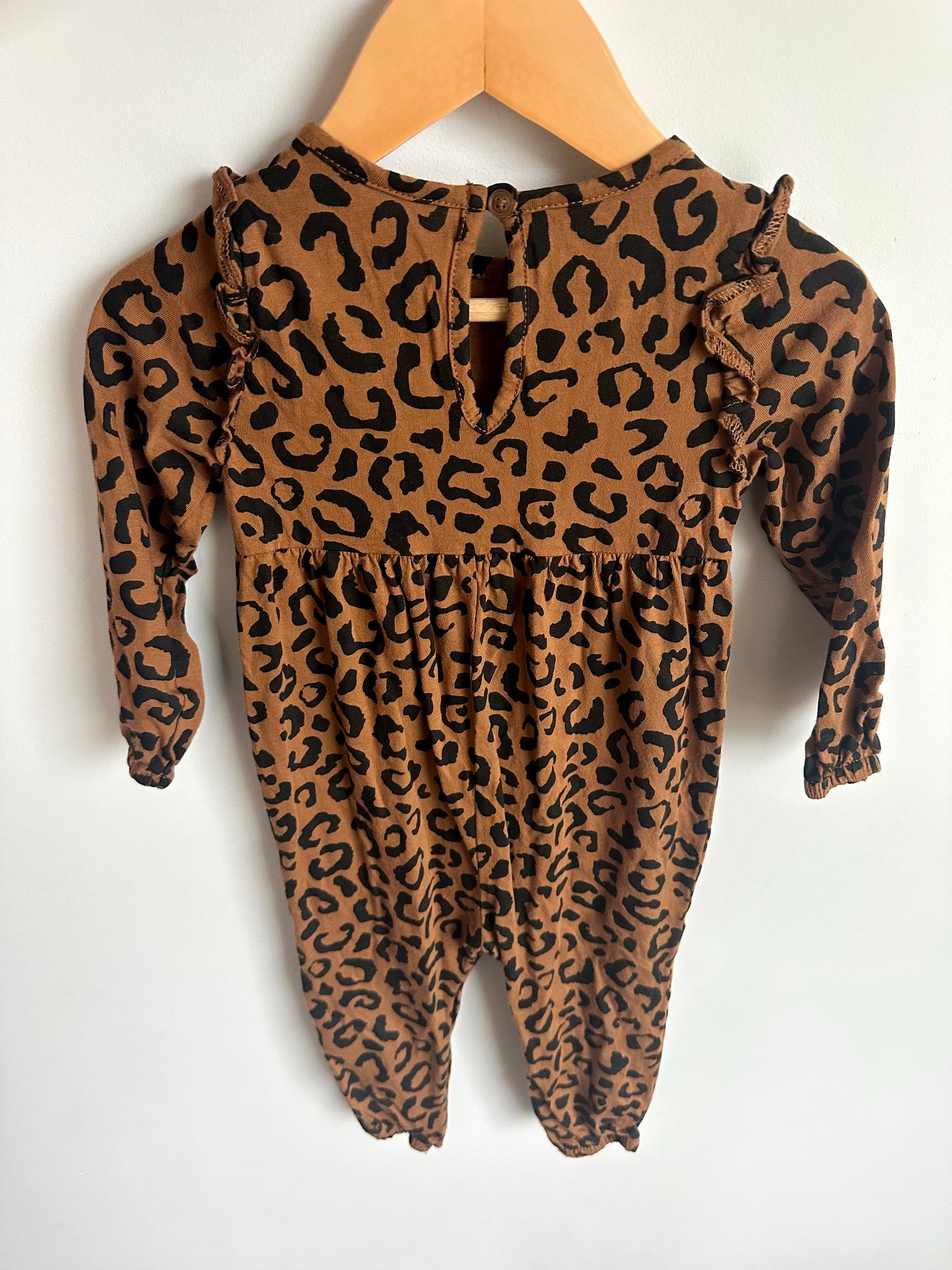 Animal Print Long Sleeve Jumpsuit / 18-24m