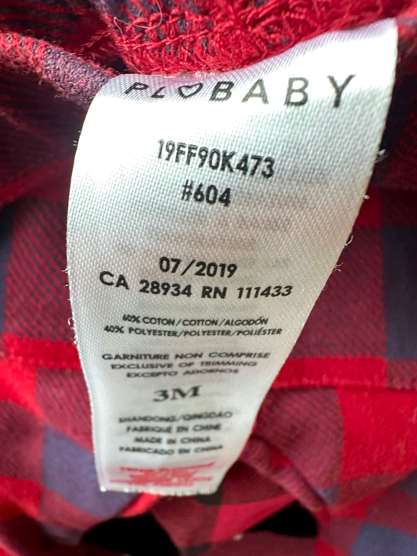 Buffalo Plaid Front Pocket Pants / 3m