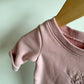 Gap Pink Fleece Embroidered Reindeer Jumpsuit / 0-3m