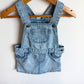 Blue Ruffle Pockets Overall Dress / 2T