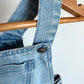 Blue Ruffle Pockets Overall Dress / 2T