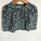 Floral Green Blue Billowy Sleeve Top / 3T