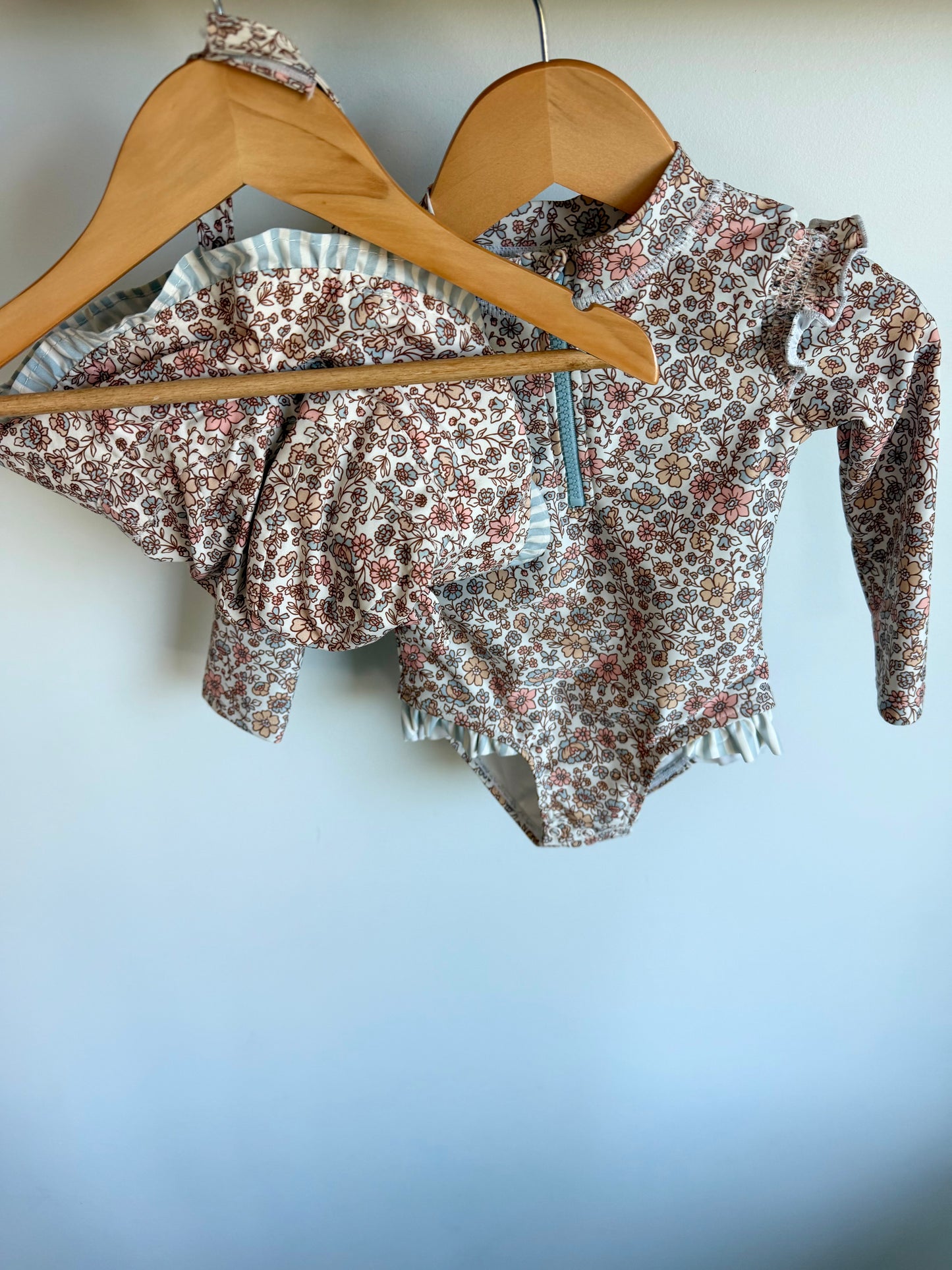 Tommy Bahama Floral Hat + Swimsuit / 18m