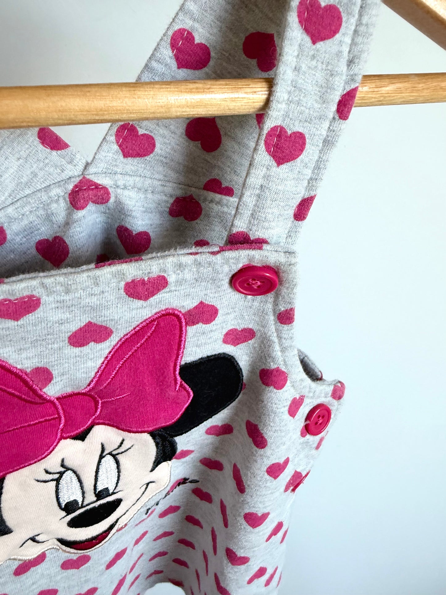 Minnie Mouse Heart Overall Dress / 18m
