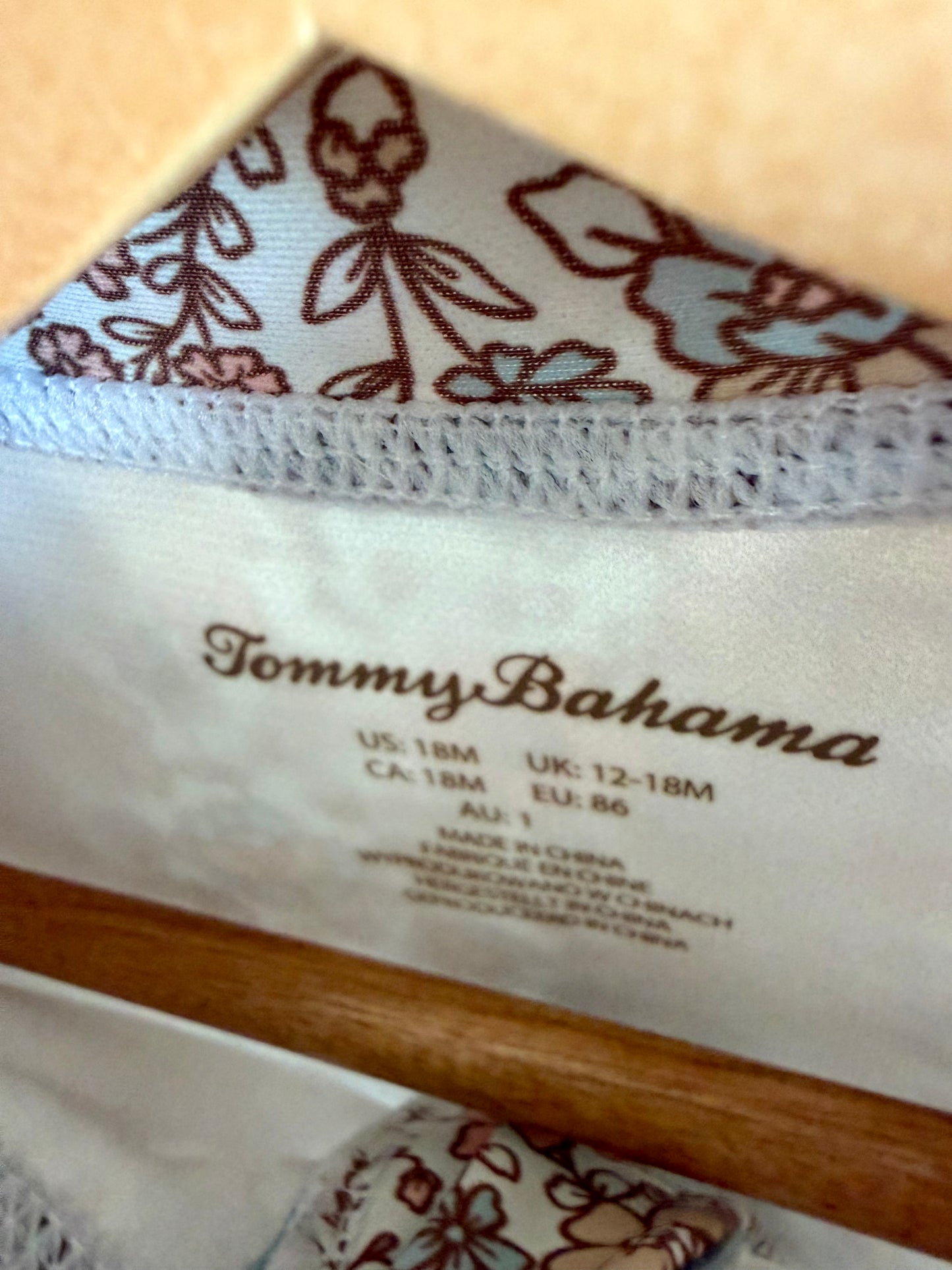 Tommy Bahama Floral Hat + Swimsuit / 18m