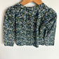 Floral Green Blue Billowy Sleeve Top / 3T