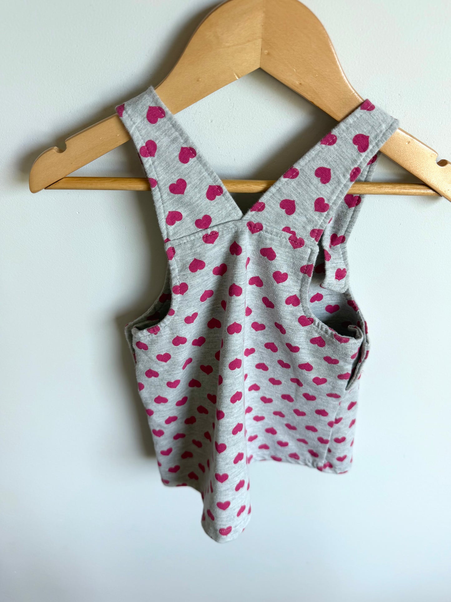 Minnie Mouse Heart Overall Dress / 18m