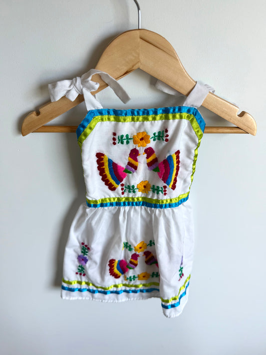 Embroidery White Bird Dress / 12-18m?