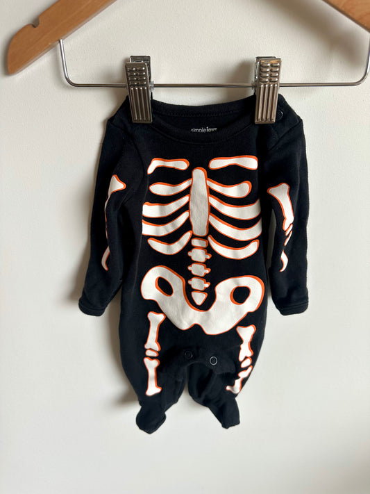 Preemie Skeleton Jumpsuit / 0m