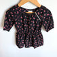 Black Pink Flower Zipper Dress / 18m