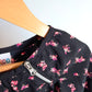 Black Pink Flower Zipper Dress / 18m