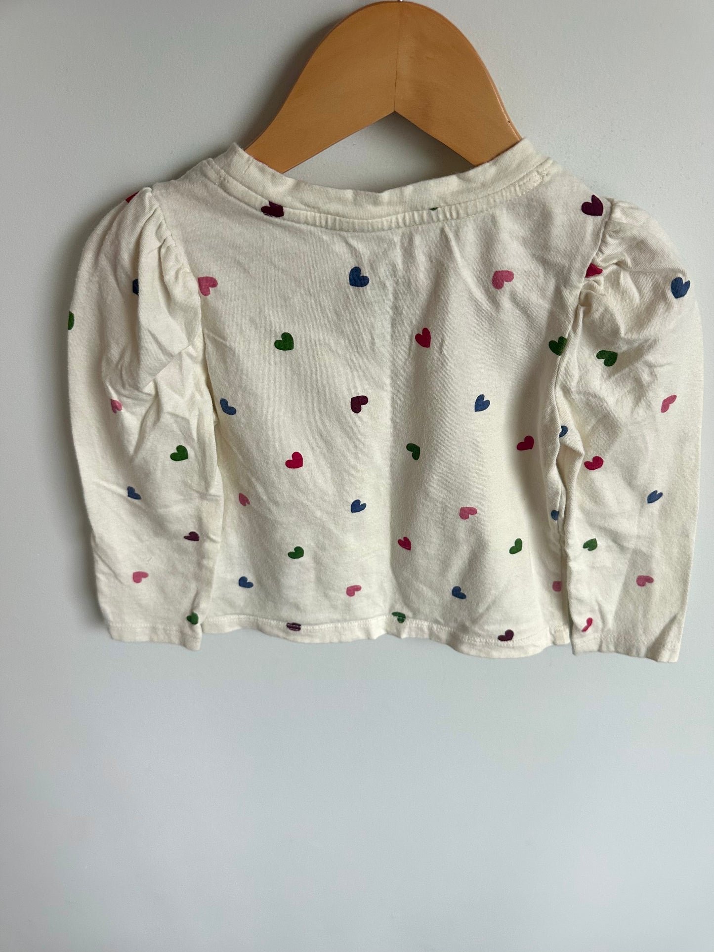 Heart Puffy Sleeve Top / 3T