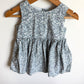 Sleeveless Cotton Blue Floral Dress / 12-18m