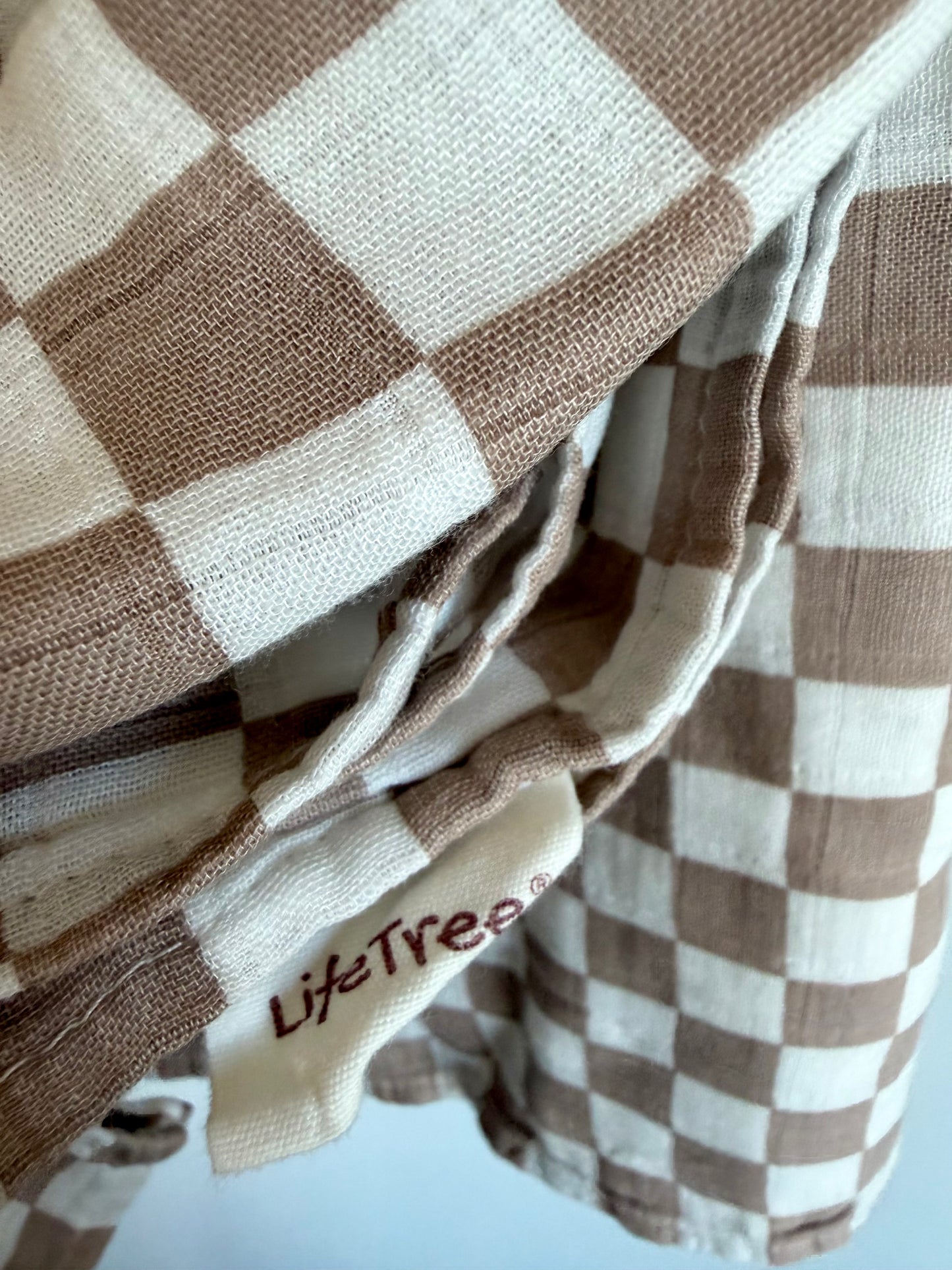 Checkered Baby Swaddle Blanket