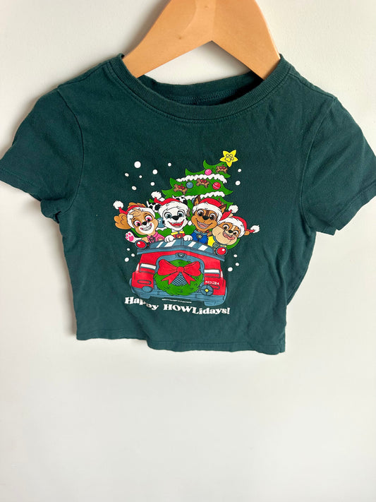 Paw Patrol Christmas Green Top / 3T