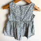 Sleeveless Cotton Blue Floral Dress / 12-18m