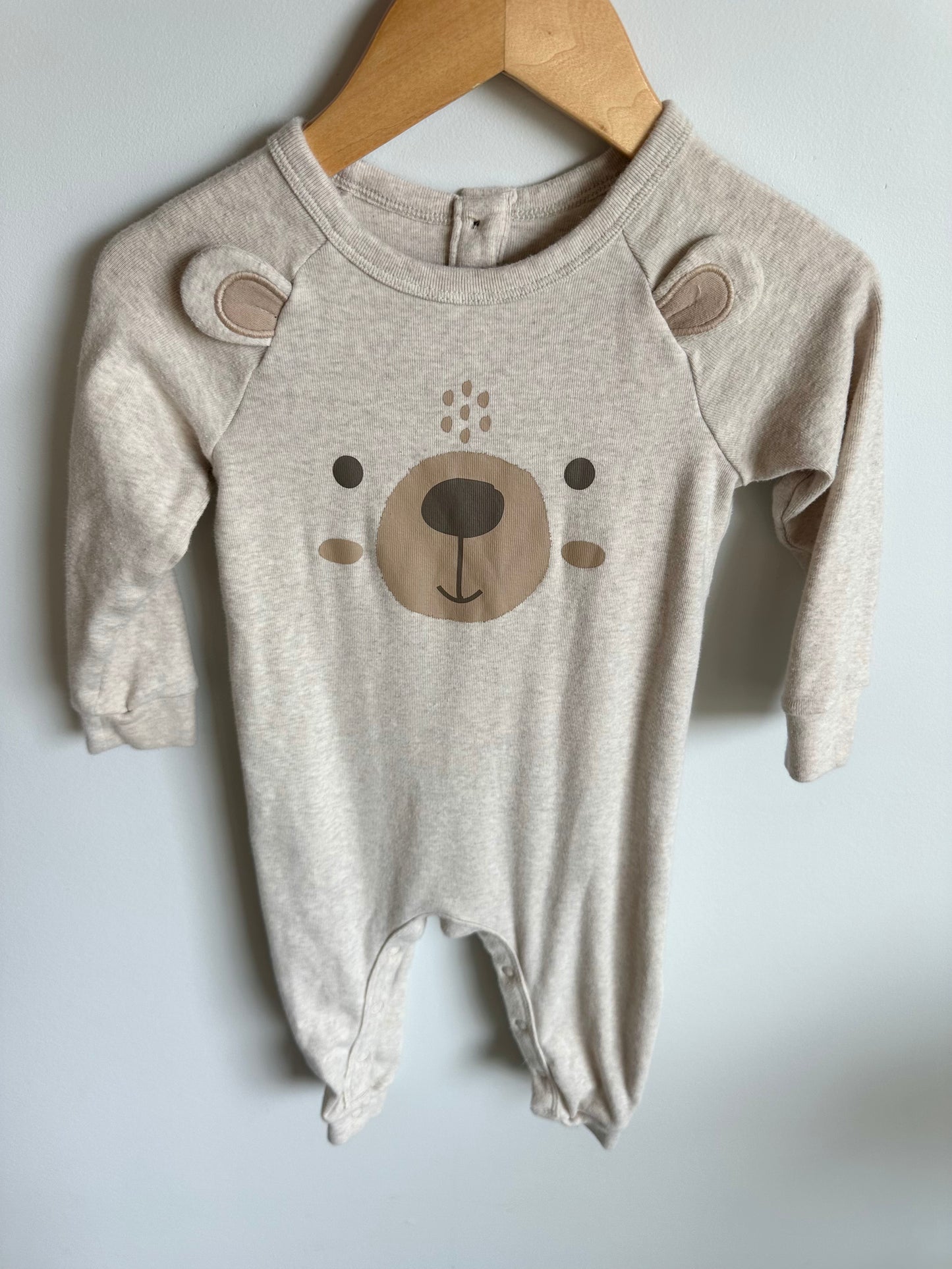 Tan Bear Jumpsuit / 12-18m?