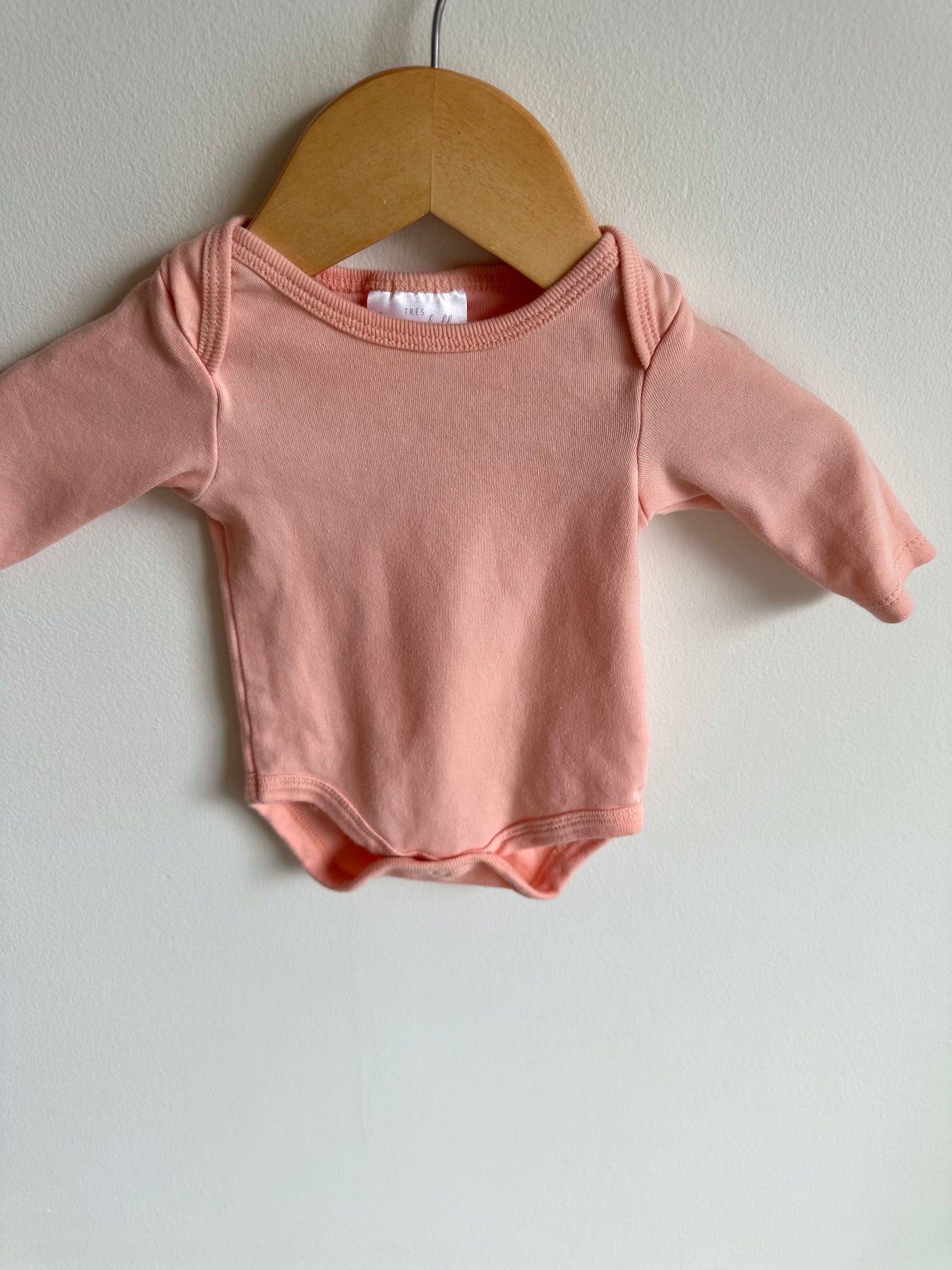 Pink Pima Cotton Bodysuit / 0-3m