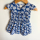 White Flower Blue Dress / 18m