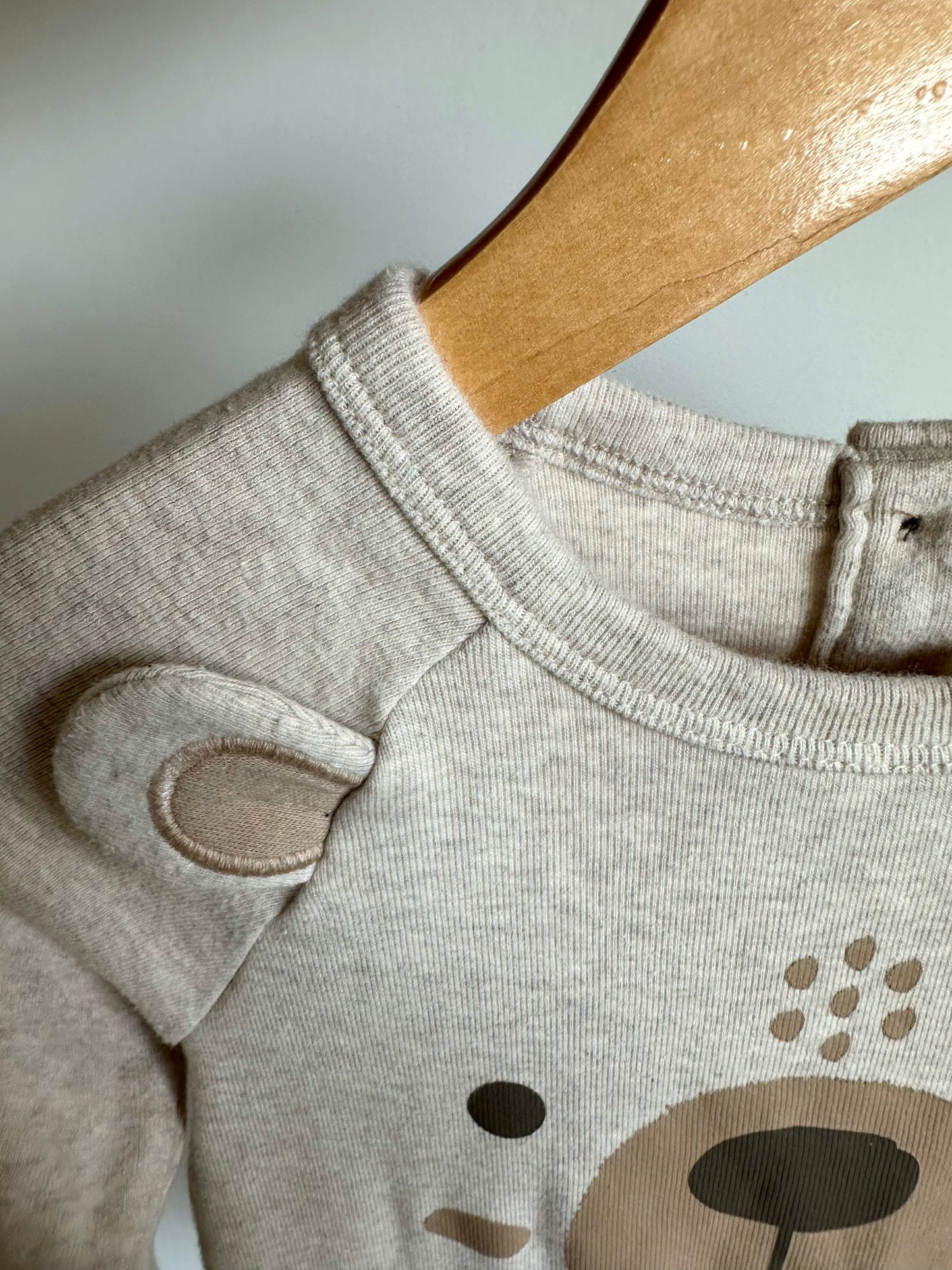 Tan Bear Jumpsuit / 12-18m?