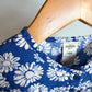 White Flower Blue Dress / 18m