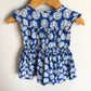 White Flower Blue Dress / 18m