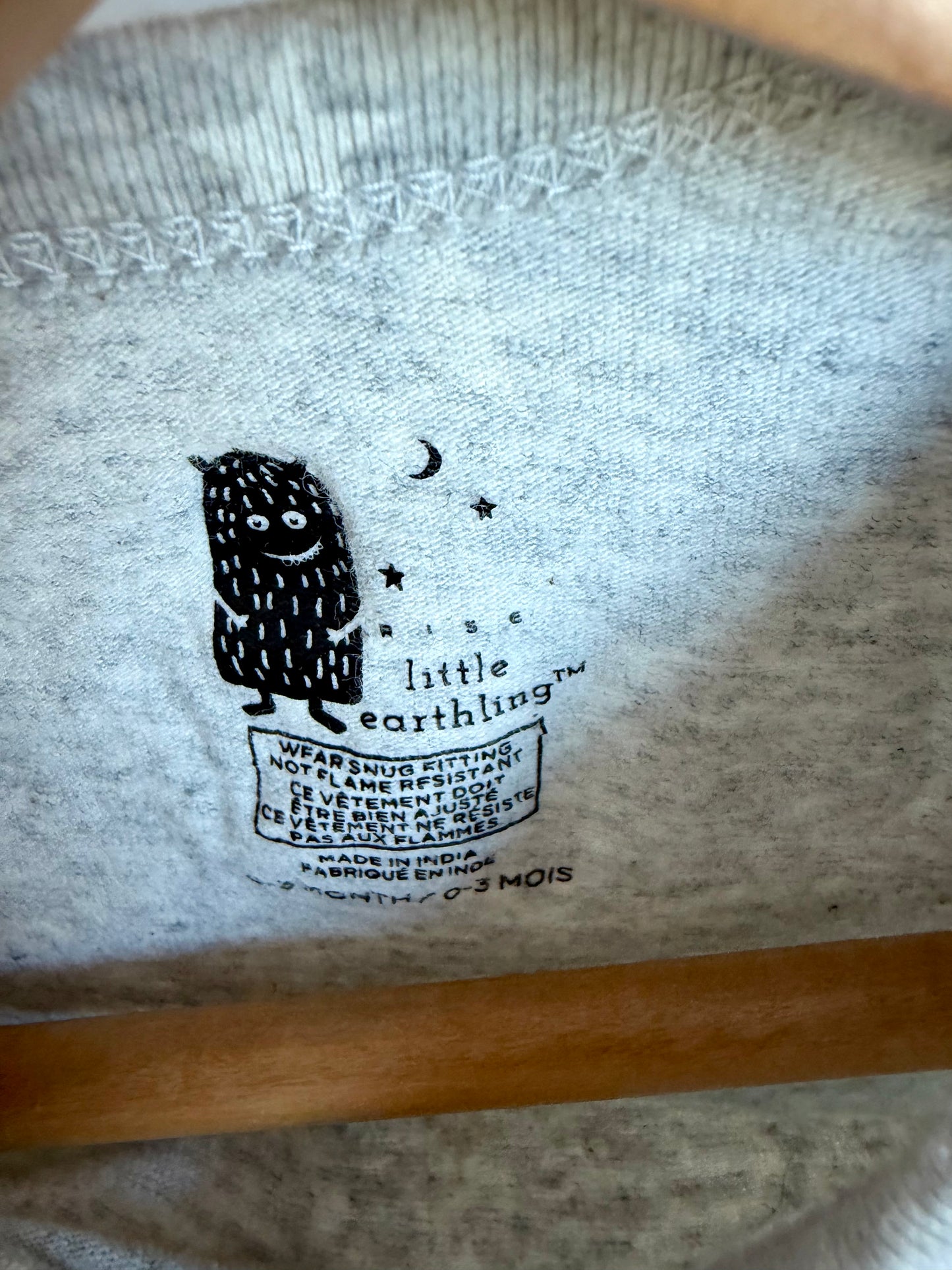 Grey Star Knotted Sleeper / 0-3m
