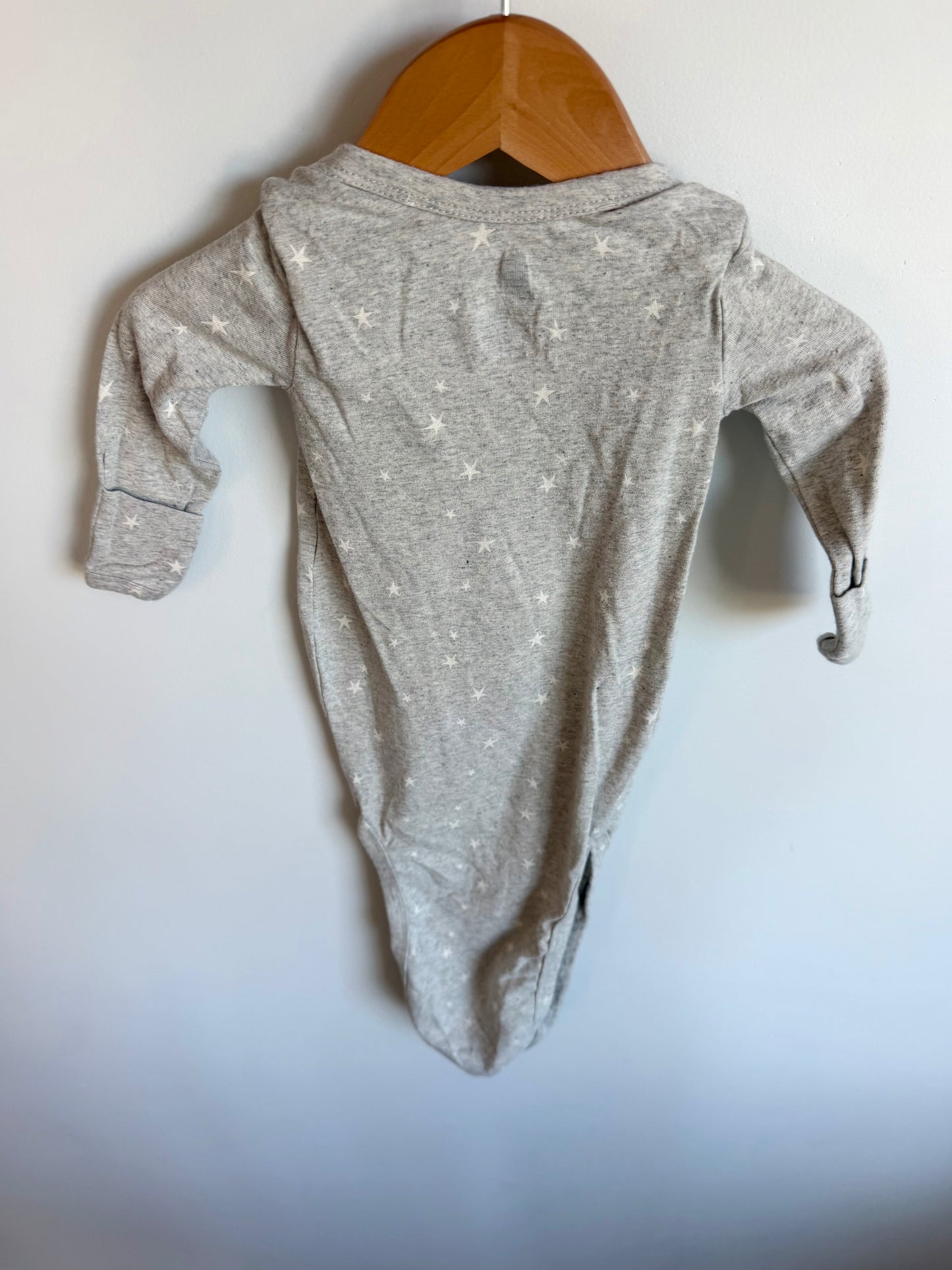 Grey Star Knotted Sleeper / 0-3m