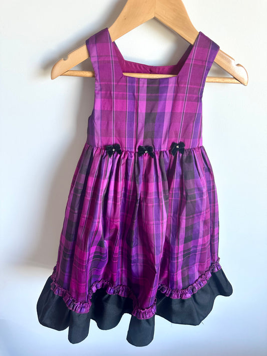 Purple Plaid Dress / 2T