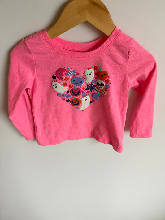 Heart Halloween Long Sleeve Top / 18-24m