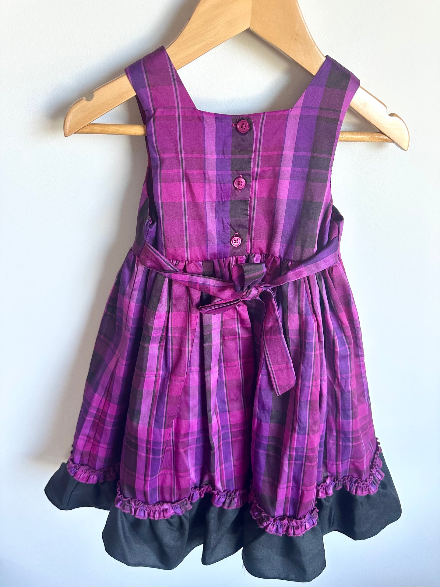 Purple Plaid Dress / 2T