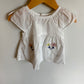 White Embroidery Flower Cotton Tunic Top / 18m