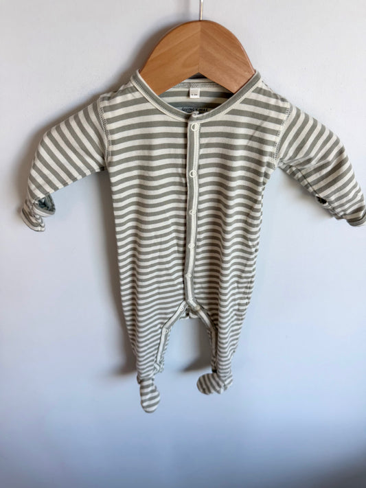 Quincy Mae Striped Grey Sleeper (PLAY) / 0-3m