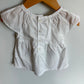 White Embroidery Flower Cotton Tunic Top / 18m