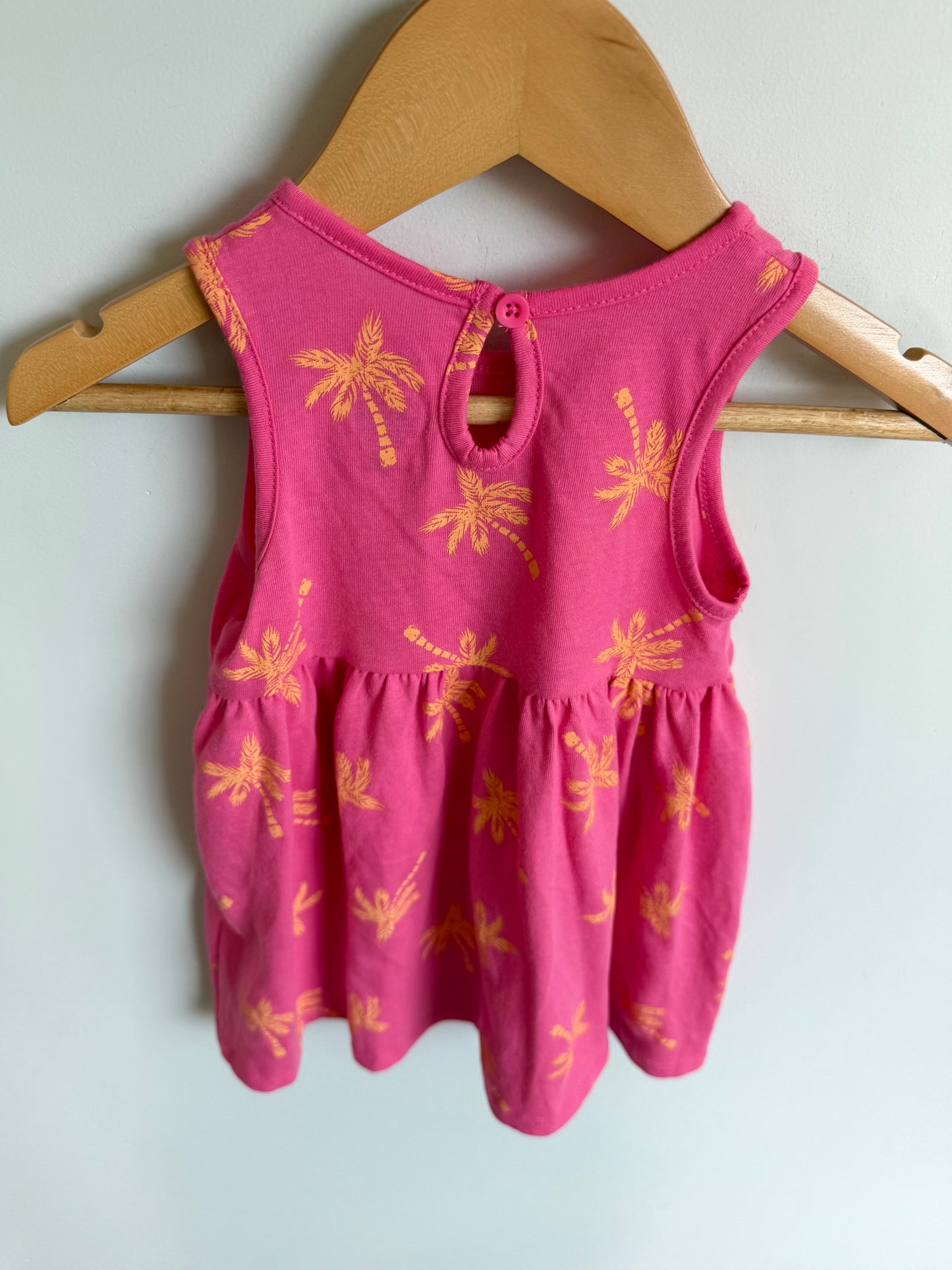 Pink Palm Tree Tank Dress / 18m