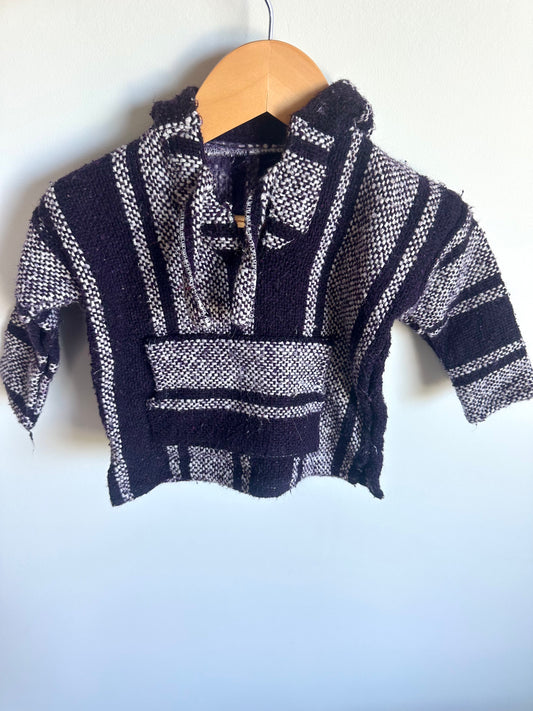Purple Baja Poncho Hoodie / 12-18m