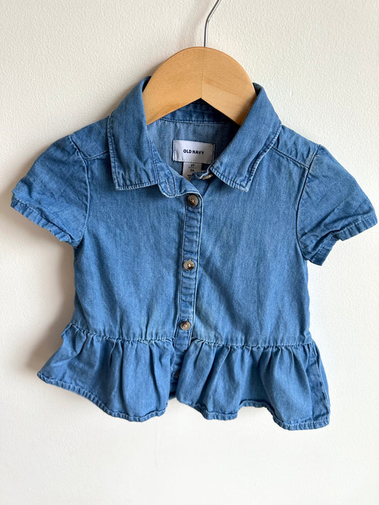 Chambray Button Up Top / 2T