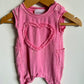 Pink Heart Tie Dye Romper / 0-3m