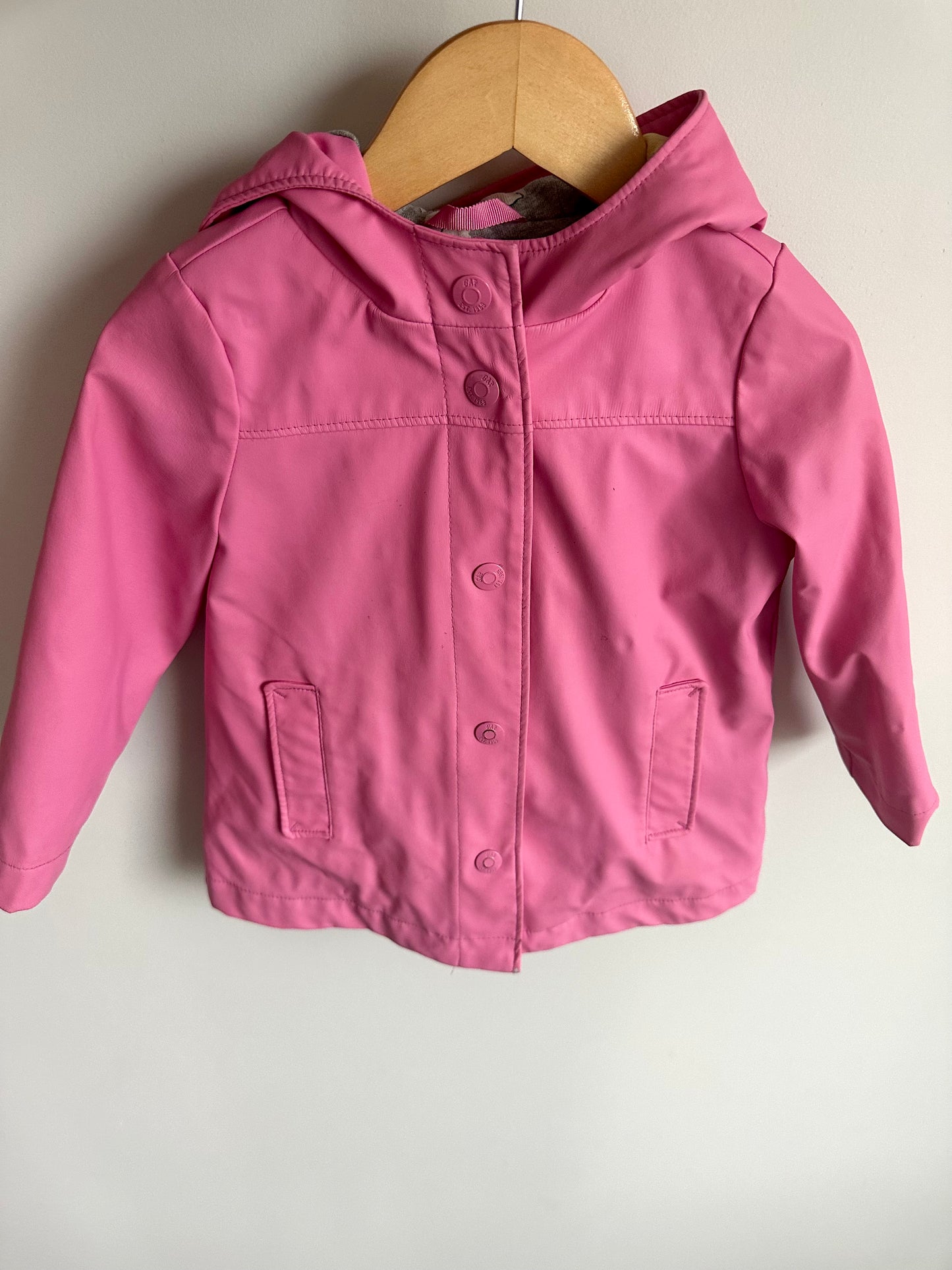 Pink Floral Hood Rain Jacket / 2T